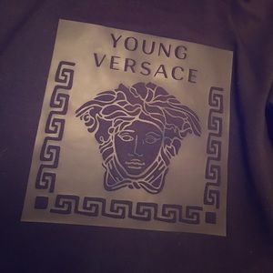 Young Versace kids hooded sweater with a mesh hood